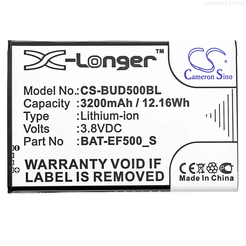 Barcode Scanner Battery 7BAT-EF500_S, BAT-EF50S, BAT-EF50X, BAT-EF50X_E, 355040040 for Bluebird EF500R, EF500, EF501, EF501R