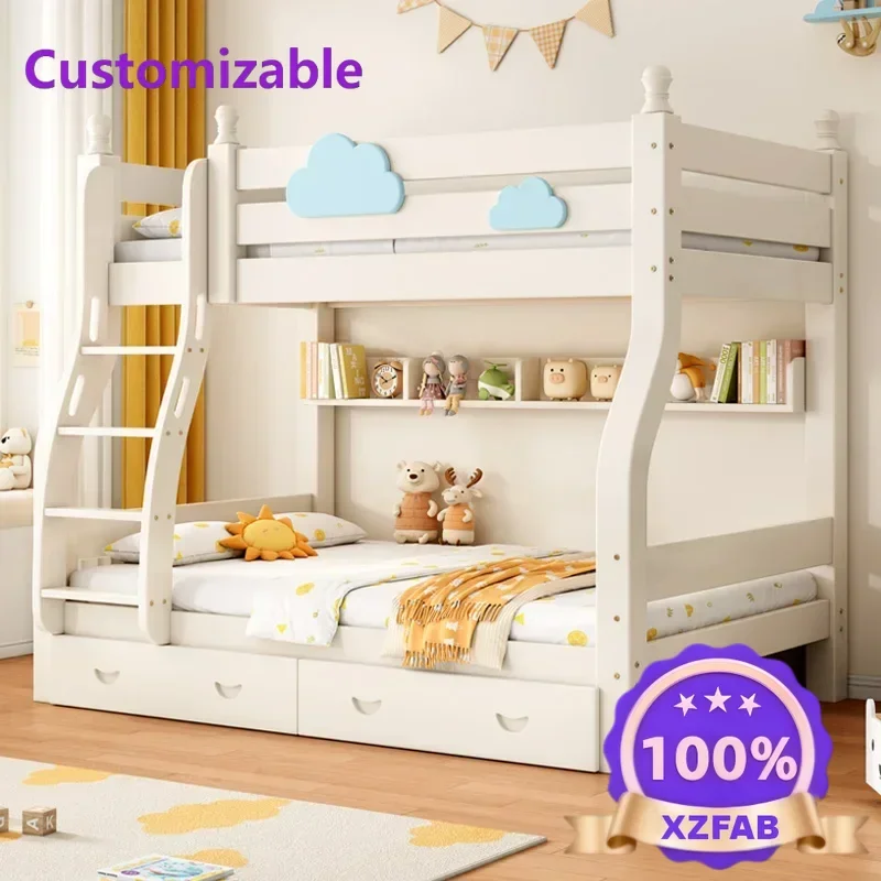 Factory Direct 2026 Long - lasting Bunk Beds All Solid Wood, Bunk Beds, Adults Multi-functional Small Apartments Children's Bunk