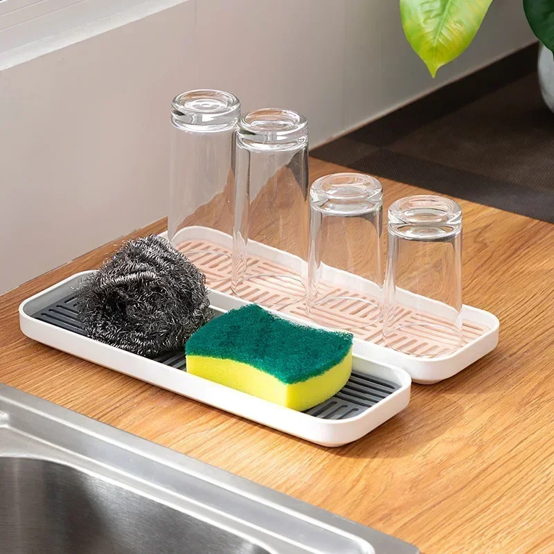 Kitchen Sink Organizer Tray with Scrubber Holder