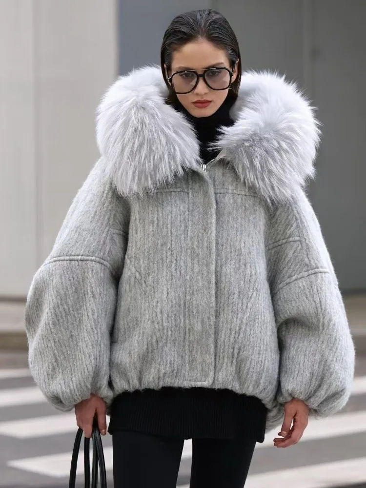 Płaszcz z prawdziwego futra szopa pracza, naturalny płaszcz futrzany, kurtki i parki z puchu gęsiego, damska zimowa kurtka puchowa, modna kurtka puchowa damska.