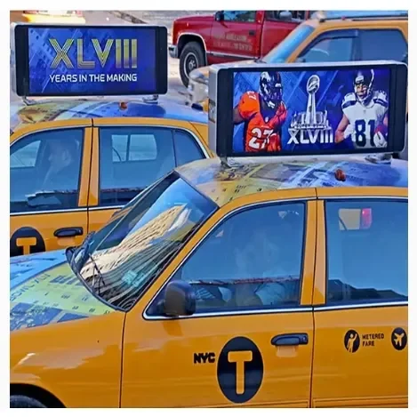 Custom WaterproofCustomized Waterproof Flexible LED ScreenP4 Taxi Outdoor Video Advertising Screen Car Top LED Display