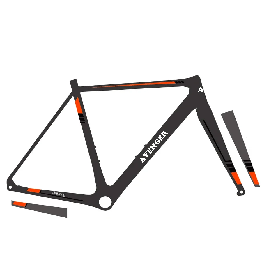 Carbon Gravel Bike Frame FM279 Disc Brake Gravel Bike Flat Mount