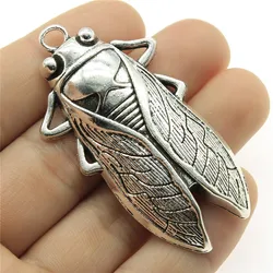 WYSIWYG 2pcs 4 Colors 62x34mm Cicada Charms Pendant For Jewelry Making DIY Jewelry Findings