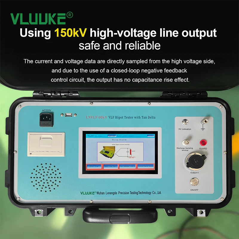 VLUUKE 3 In 1 VKVLF-80KV VLF High Accuracy IP67 Protection Partial Discharge For Unit Withstand Dielectric Loss
