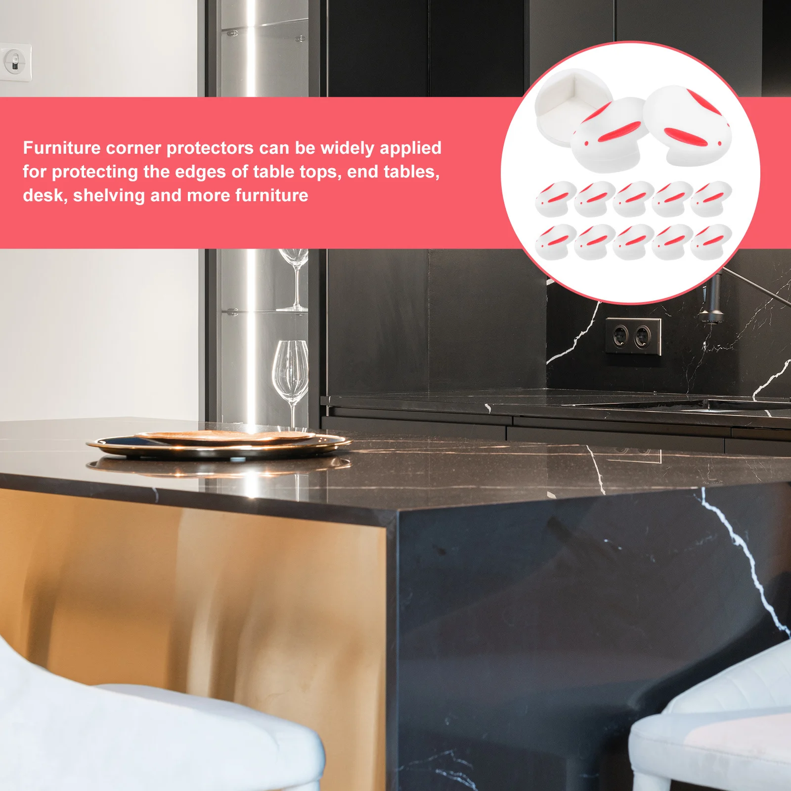 

10Pcs Silicone Corner Edge Guards Rabbit Shape Baby Proof Furniture Protectors Desk Table Corner Safety Bumpers Covers