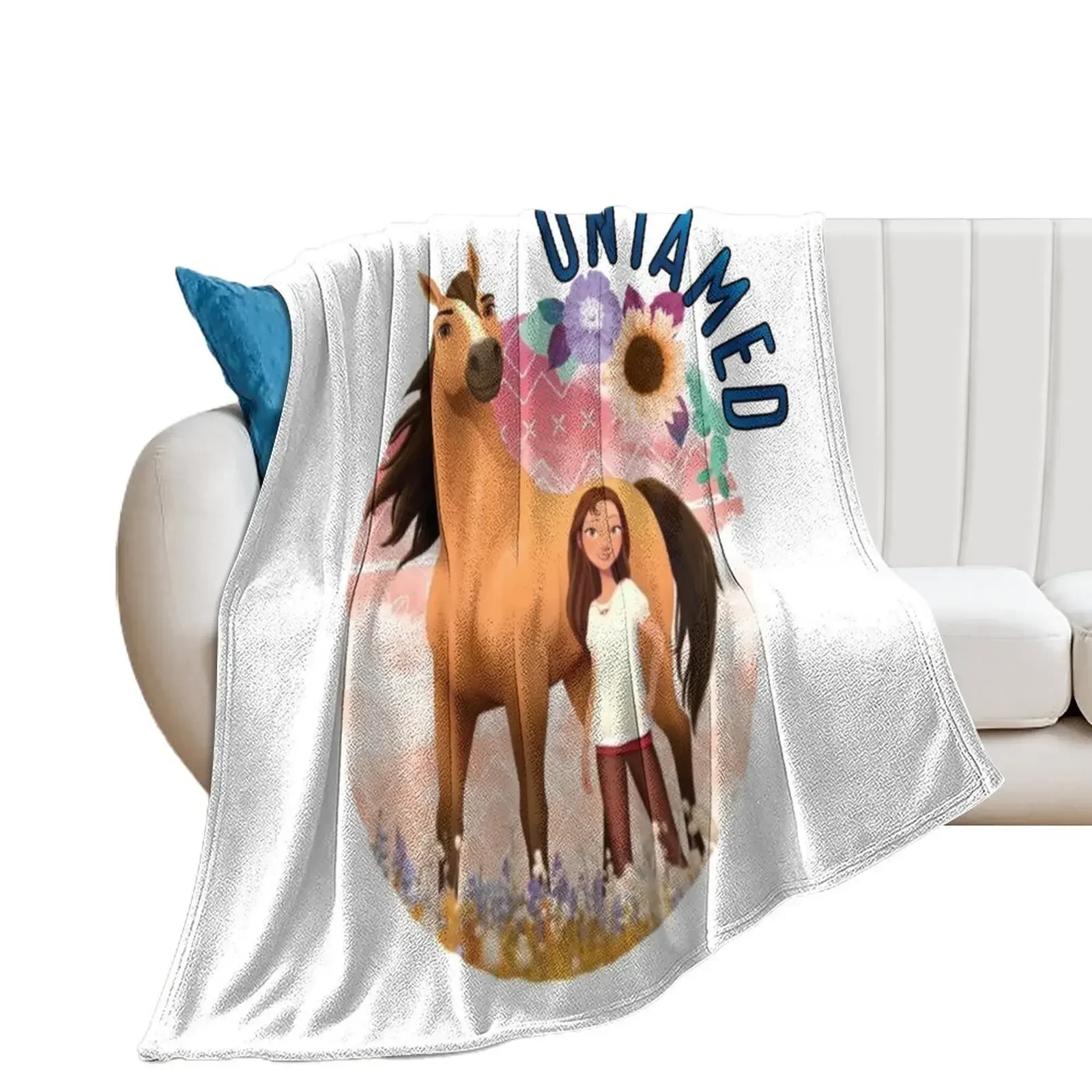 

Untamed spirit riding free Throw Blanket Loose Bed linens wednesday Retros Blankets