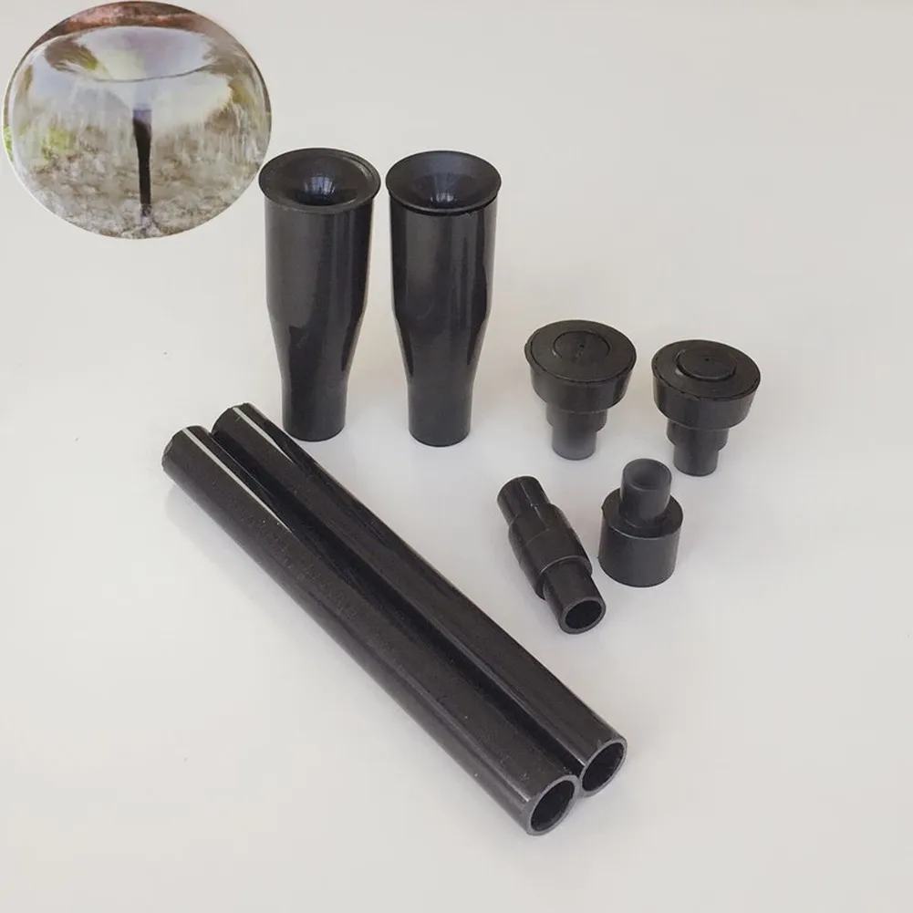 For Garden Pond Fountain Nozzle Set Plastic 1/2-inch 3/4-inch with Height Adjustment and Water Pattern Options