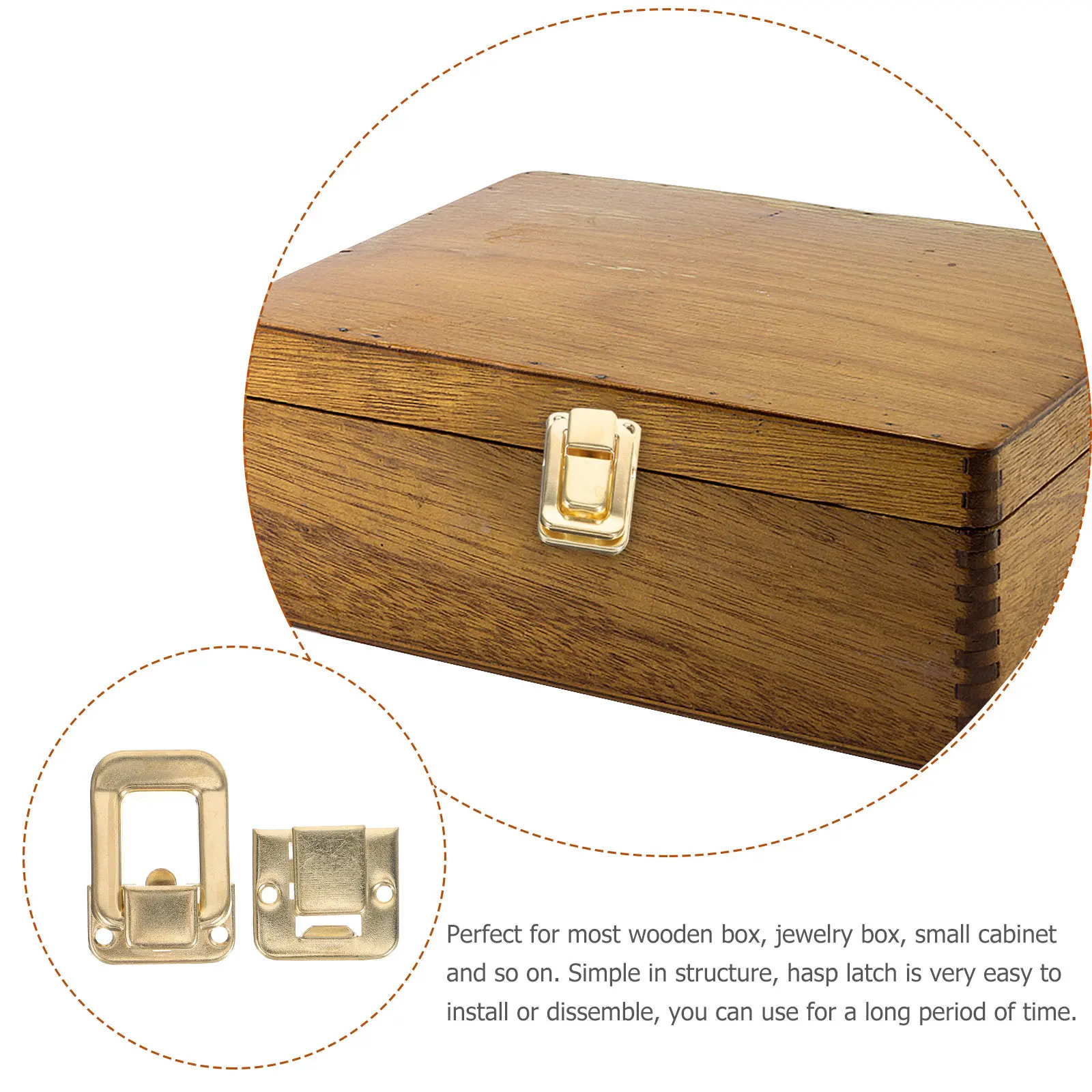 6 шт., маленькая шкатулка для драгоценностей, петля с замком, прозрачная застежка для подарочной коробки, косметичка, сделай сам, пряжка для шкафа для хранения, пряжка для чемодана