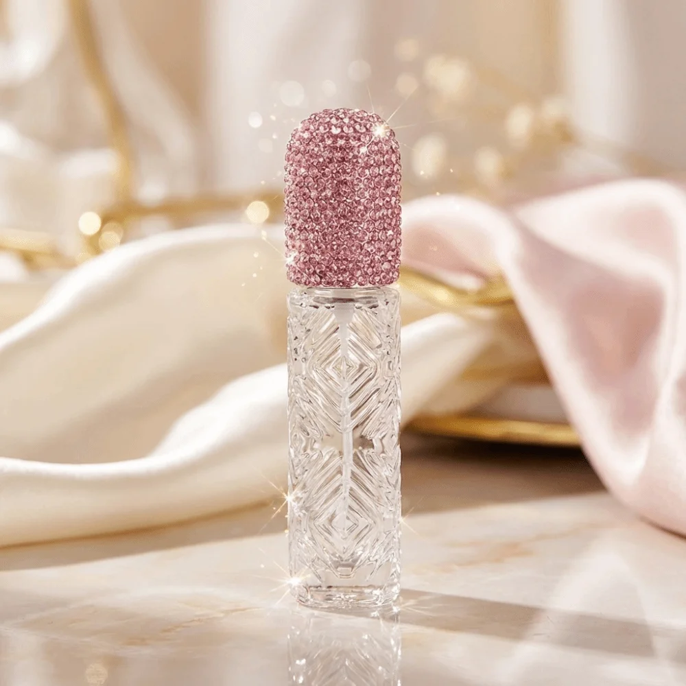 Gift 12ml Glass Atomizer Creative Exquisite Rhinestone Bottle Leak-proof Luxury Refillable Spray Bottle Home Decor