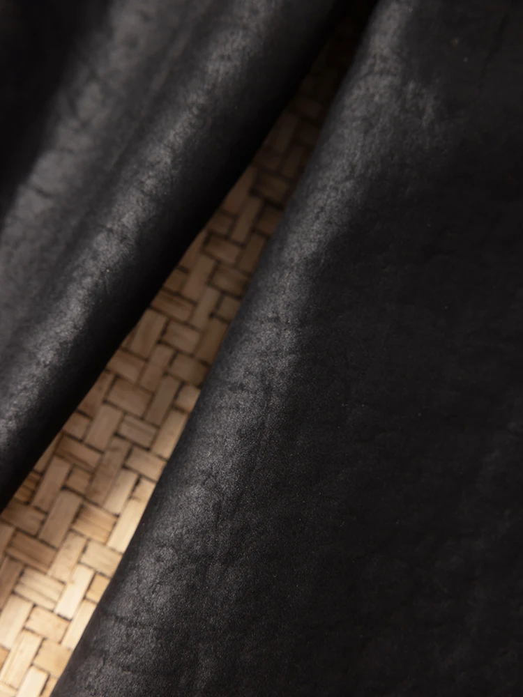 Women's Fashion Autumn Clothing 100% Natural Mulberry Silk Gambiered Guangdong Gauze Black Casual Straight Leg Pants