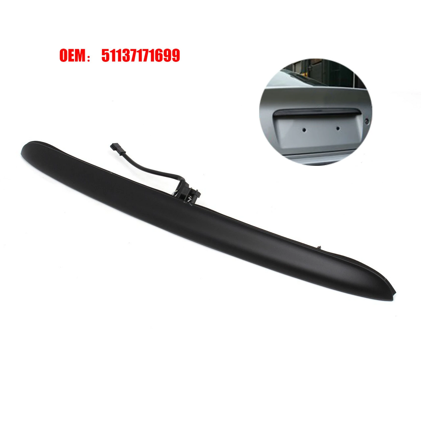 Black Car Trunk Lid Grip with Key Button for-BMW E46 325I 323I 328I 51137171699