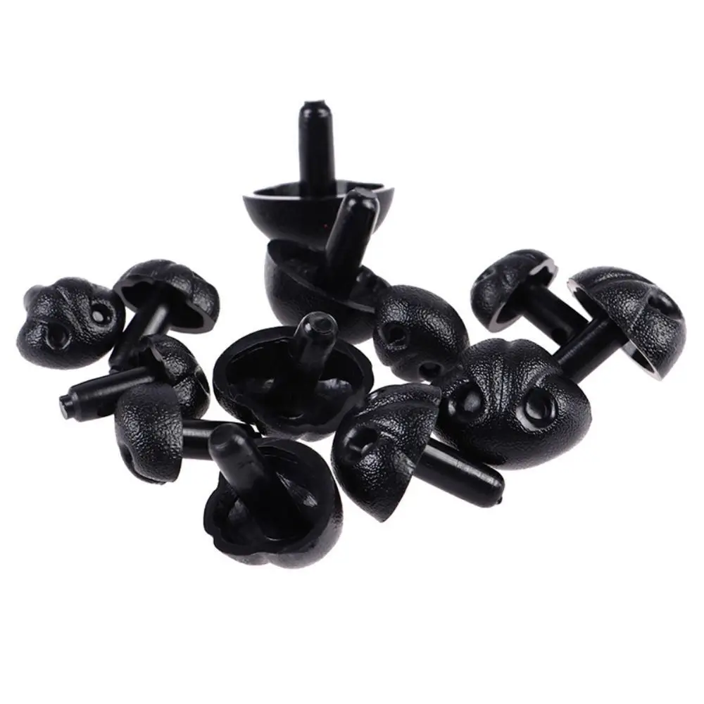 Nez noir enfichable en plastique pour chien, accessoires de bricolage, artisanat, 15mm, 18mm, 21mm, beurre animal, antarctique