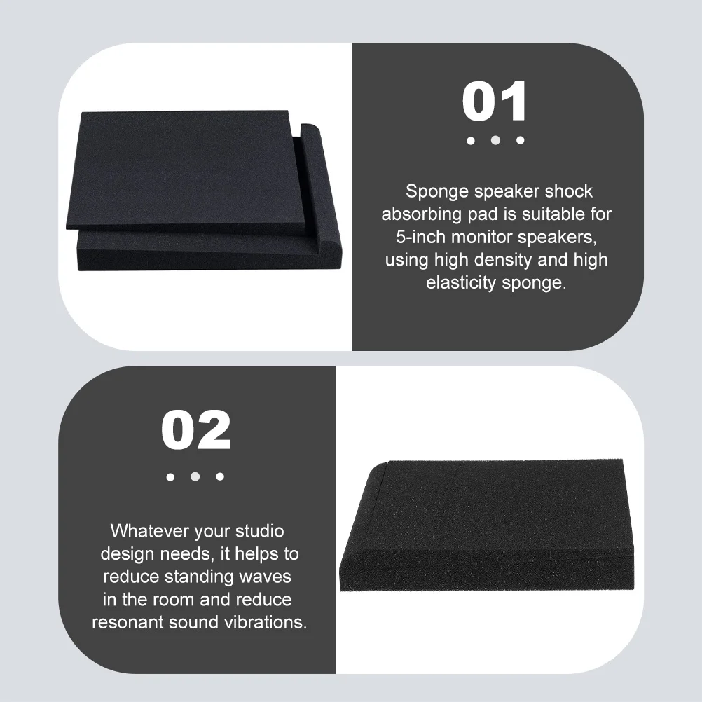 

Speaker Isolation Pad High-Density Sponge Cushion For Soundproofing Noise Reduction Studio Recording Equipment Loudspeaker