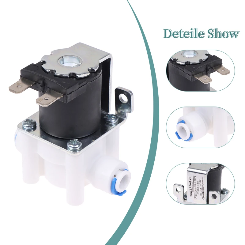 

1 шт. впускной электромагнитный клапан 12 В/24 В, машина для чистой воды, очиститель воды, обратный осмос, 2-точечный переключатель быстрого подключения клапана