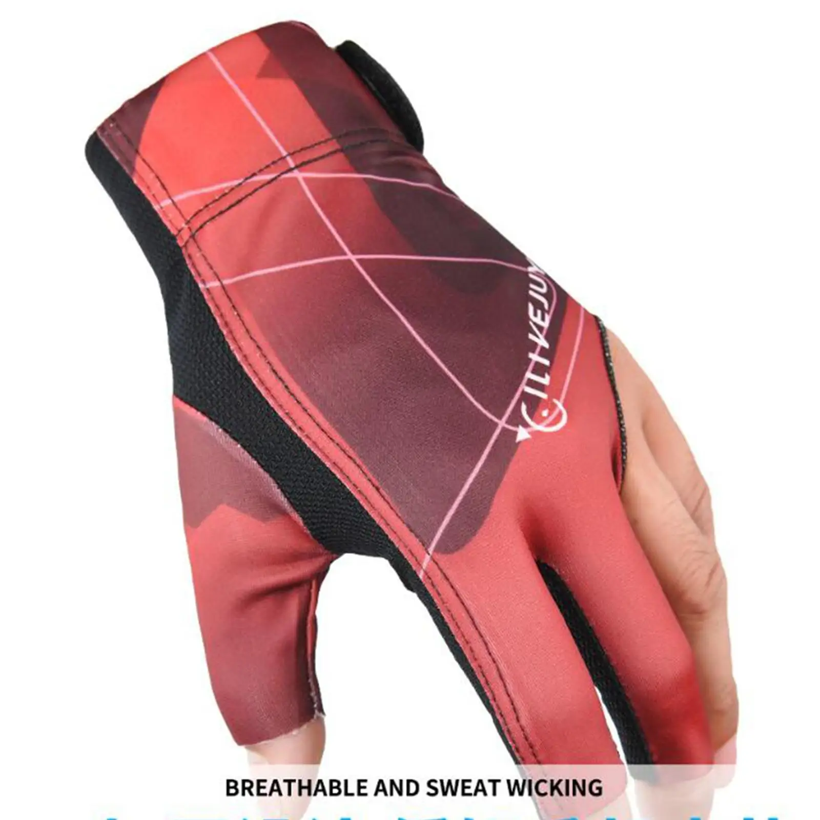 

Billiard Glove 3 Finger Pool Cue Glove Pool Cue Mitt Breathable Billiard Accessories Lightweight for Women Men Pool Glove