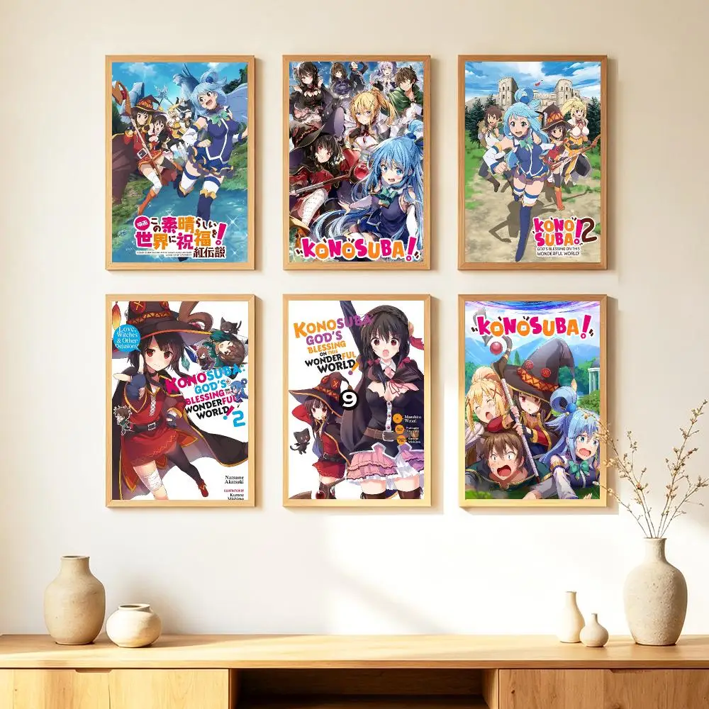 Anime Konosuba World Poster HD Poster Warm Home Decoration Suitable for Bedroom and Living Room Gifts Giving