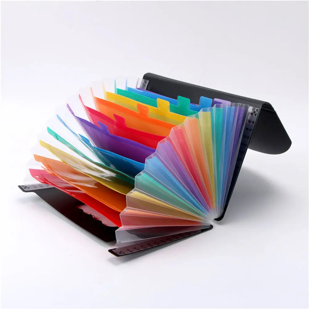 

12 Layer Portable File Folder Compact Lightweight Document Organizer Smooth Zipper Closure Multi-Function for School Office Use
