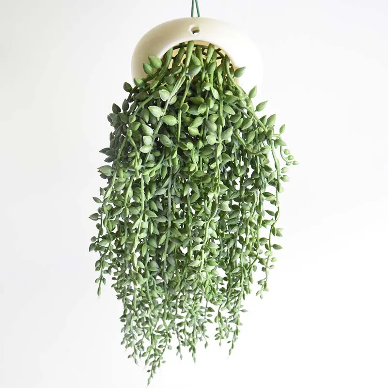 

Home Decoration Accessories Hanging Plants Green With Tiny Artificial Wisteria Pine False Vine