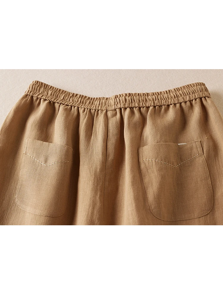 Pantalones bombachos de algodón para Mujer, pantalón holgado informal hasta el tobillo, Estilo Vintage, novedad de verano, 2023