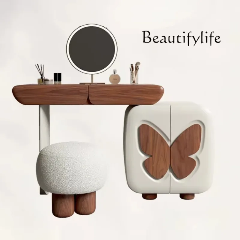 M All Solid Wood Dresser Light Luxury High-end Bedroom Simple Modern Storage Chest Integrated Small Makeup Table