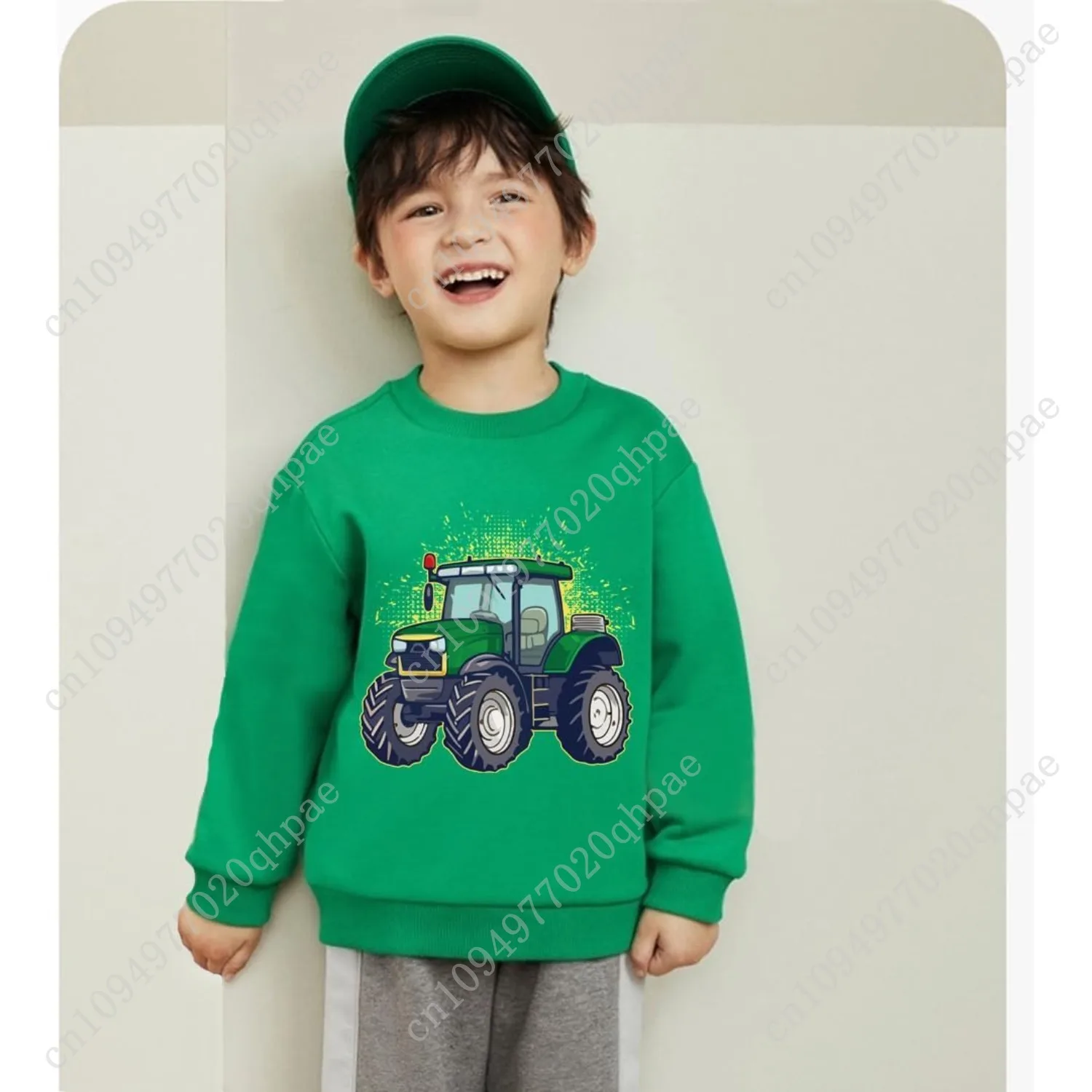 اليد الصغيرة طفل الفتيان بلوزات طويلة الأكمام جرار قميص ديناصور البلوز حفار شاحنة كبيرة تي شيرت الاطفال 2-7 سنوات