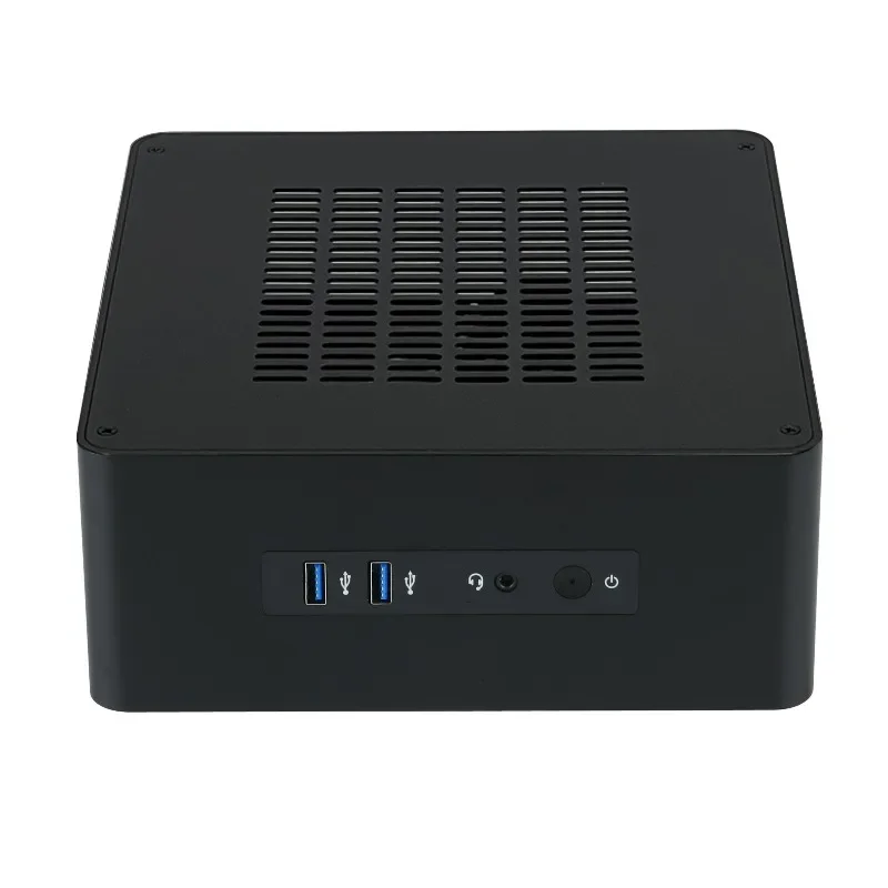 

SKTC Iron Aluminum TA80 Small Case HTPC Desktop Mini ITX External Power Core Display