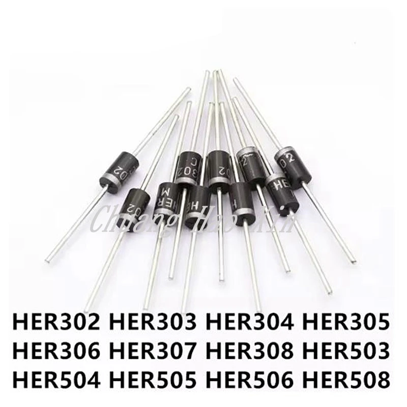 20PCS HER302 HER303 HER304 HER305 HER306 HER307 HER308 HER503 HER504 HER505 HER506 HER507 HER508 Super fast recovery diode