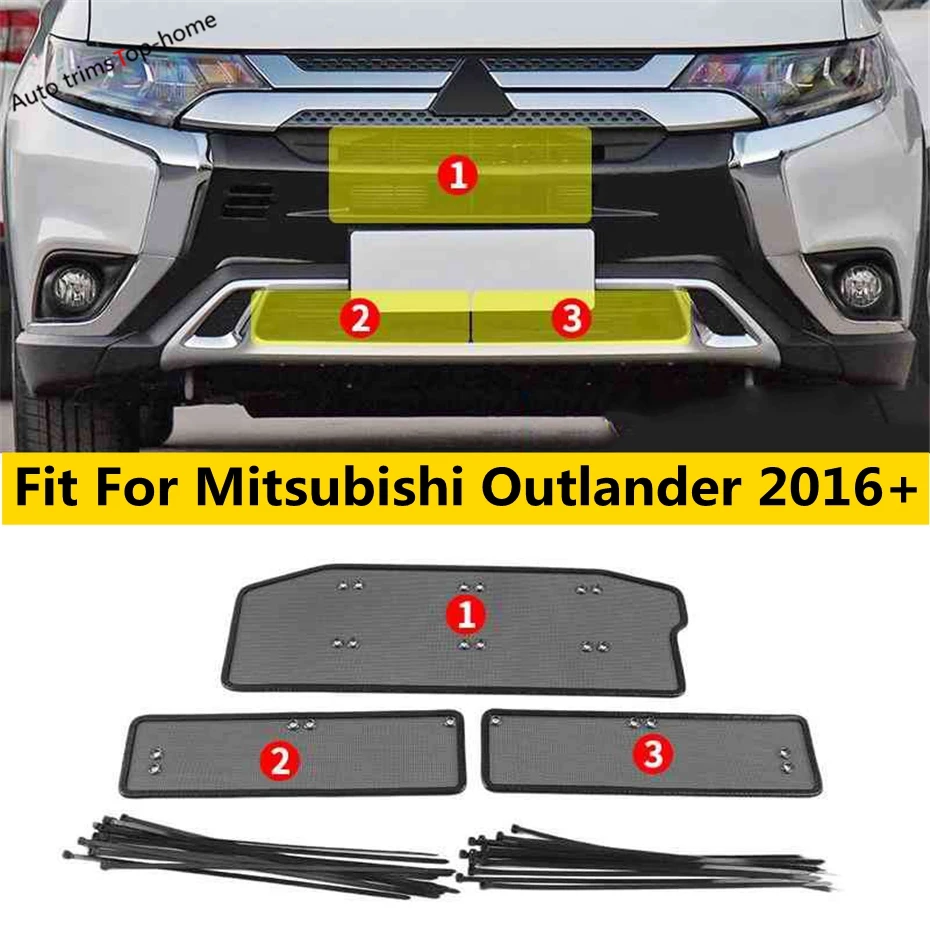 

Front Grille Grill Insert Net Screening Insect Mesh Protection Kit Fit For Mitsubishi Outlander 2016 - 2022 Exterior Accessories