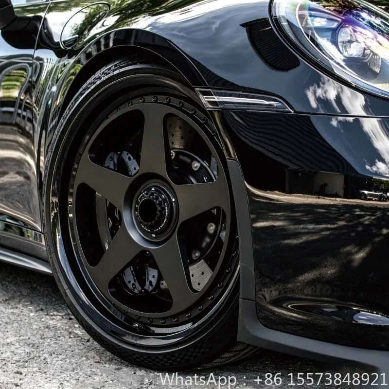 Matte Black Five Spoke Deep Dish Forged Rims 17 19 20 21inch 4*100 5*100 5*112 5*114.3 5*120 Retro Racing Style for 86 BRZ MX-5