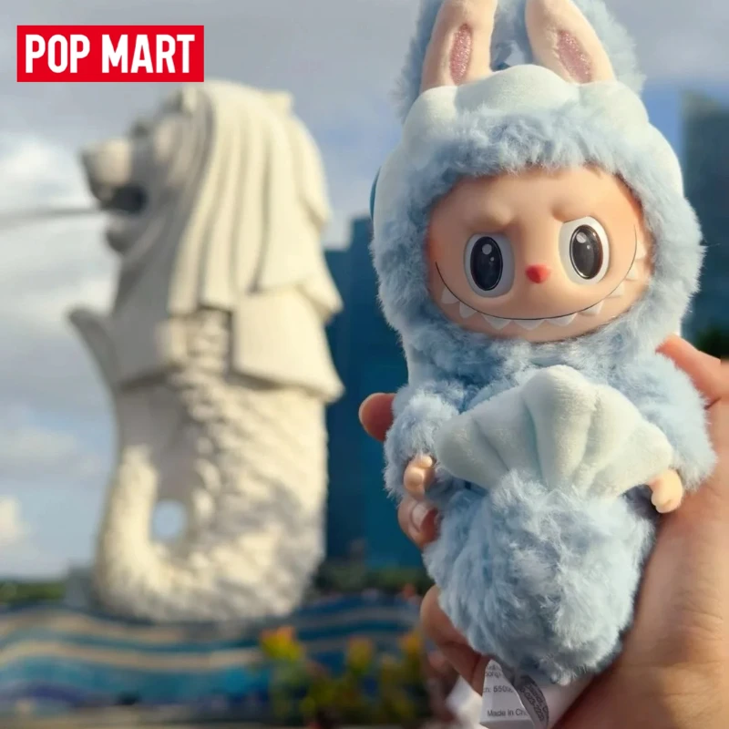 

Подлинная POPMART Сингапур-эксклюзивная плюшевая игрушка Merlion LABUBU, милая коллекция, ограниченная серия, коллекция игрушек