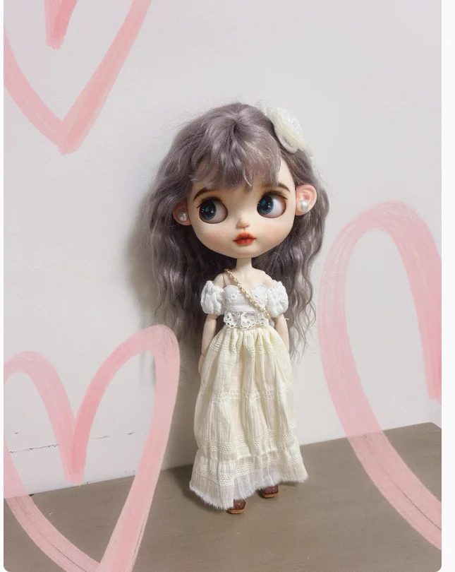 2pcs French style Blythe Top+Long Skirt (Fit for azone,Pullip,Ob22,24,26, Licca)