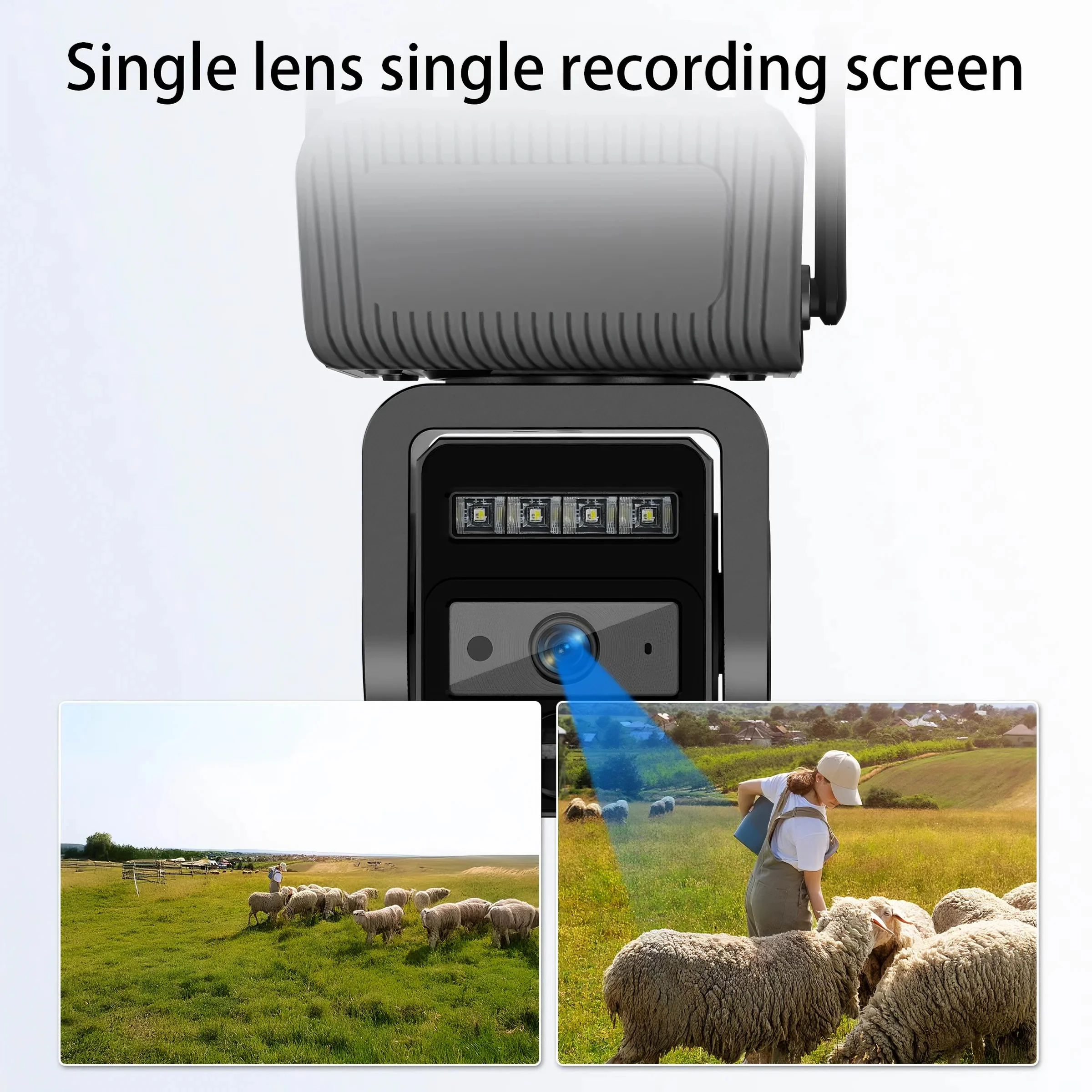 Уличная Wi-Fi солнечная камера с картой 64G, ночное видение, CCTV, обнаружение движения, автоматическое отслеживание, камеры наблюдения