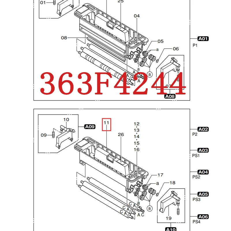 363F4244 Cross Over Rack for FUJI 350 355 370 375 Frontier minilab