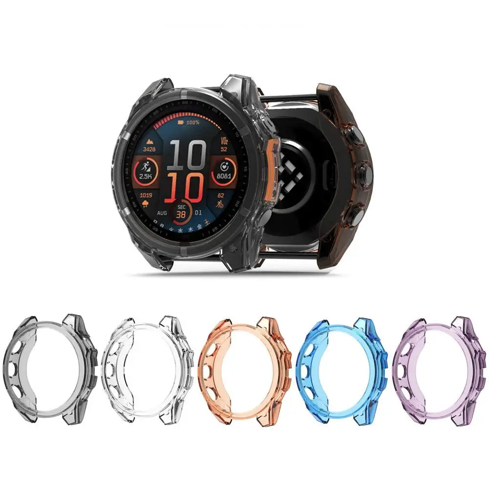 Ultra-thin Tpu Protective Case For Garmin Fenix ​​8 51mm/47mm/43mm Soft Watch Case Bumper Transparent Shell