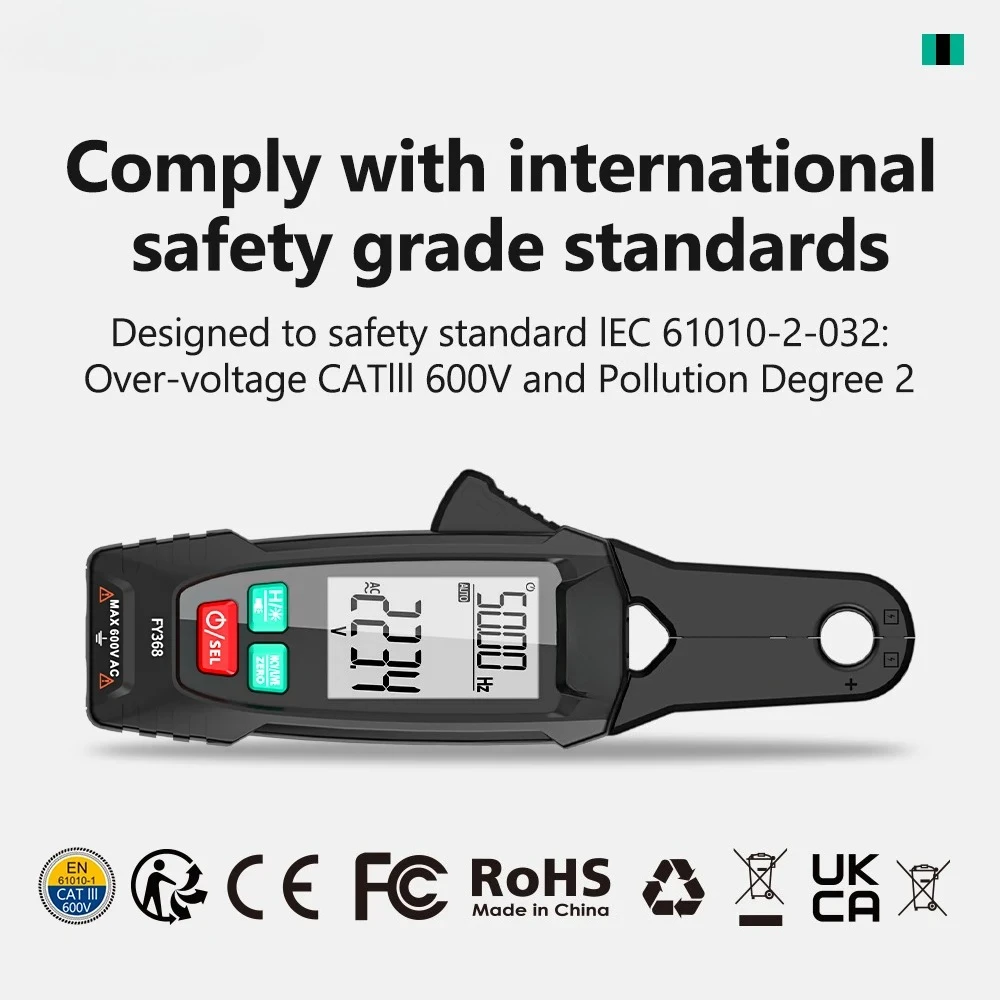 Professional Milliamp Clamp Meter 1mA High-Precision True RMS AC/DC Current Tester for Car Repair,Electrical,HVAC