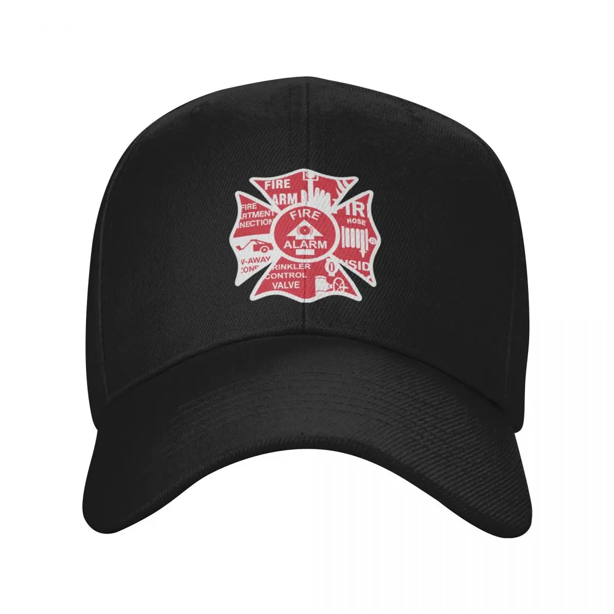 

Fire Inspector Firefighter Safety Signs Maltese Cross Design Baseball Cap Cosplay Sunscreen Women's Beach Outlet Men's