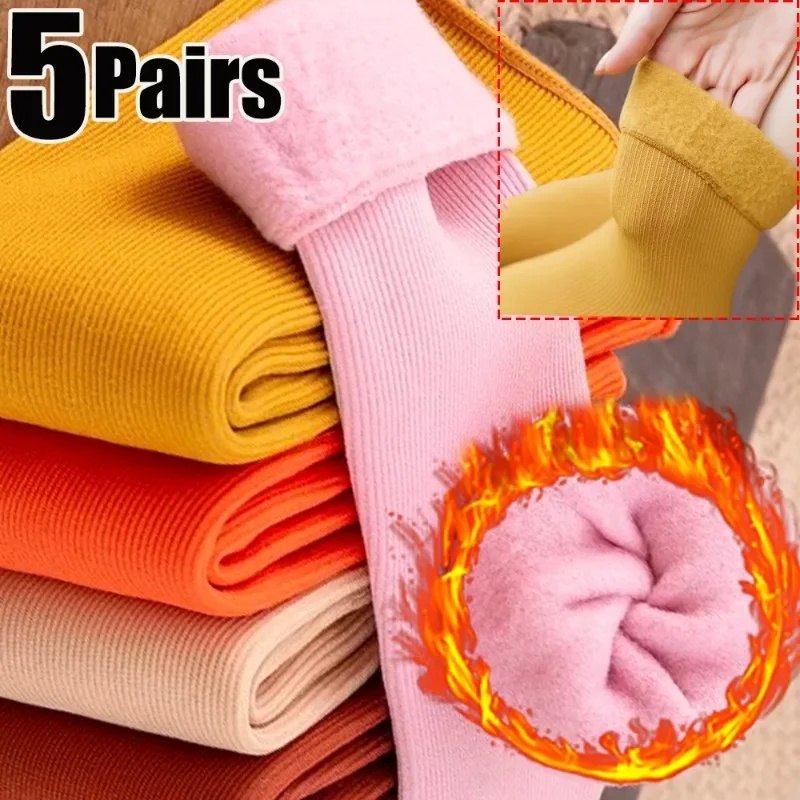 

Thicken Wool Plush Sock Winter Women Men Warm Solid Color Snow Boots Sock Soft Comfortable Velvet In Tube Sock Fashion Accessory