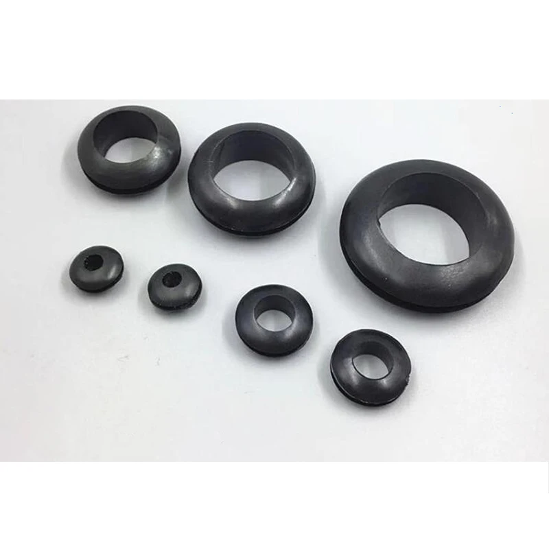 10/20pcs3-30mm External Circlip Rubber Grommet Gasket For Protects Wire Cable And Hose Custom Part Seal Assortment Set with Case