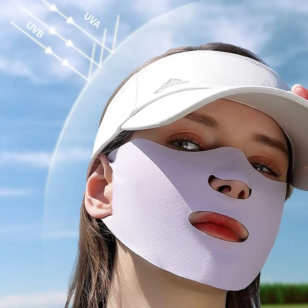 

Summer Silk Scarf Sun UV Protection Outdoor Face Scarves Ice Silk Face Scarf Anti-uv Face Cover Sunscreen Veil Sunscreen Mask