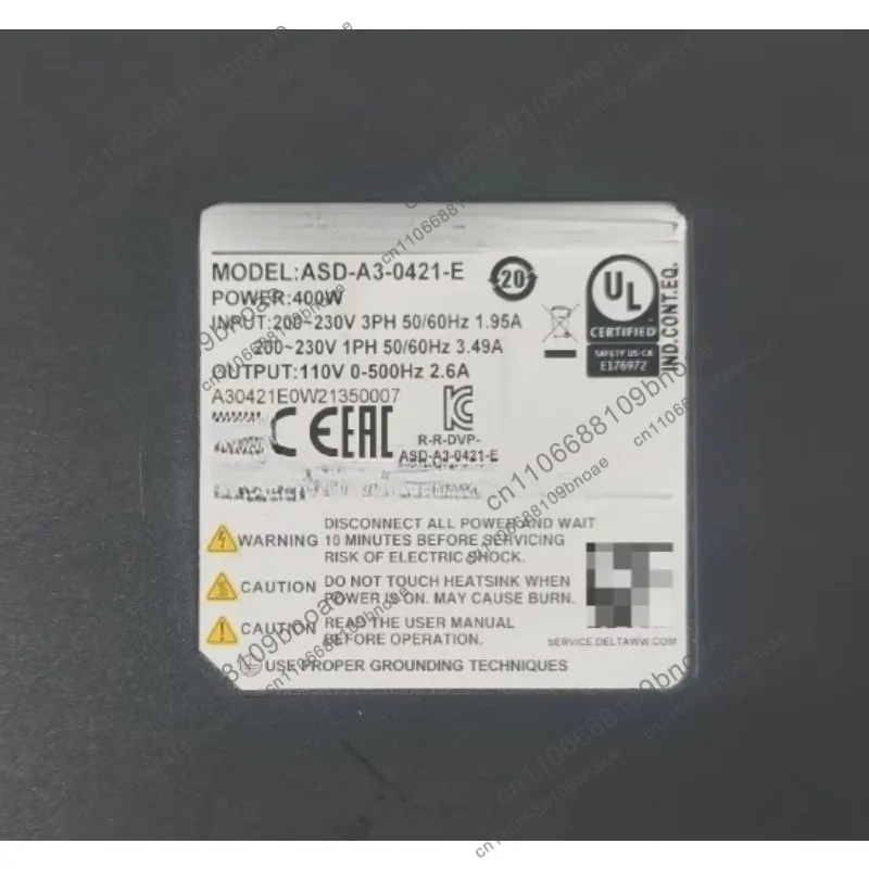 A3 driver, ASD-A3-0421-E, supports EtherCAT bus, Test OK