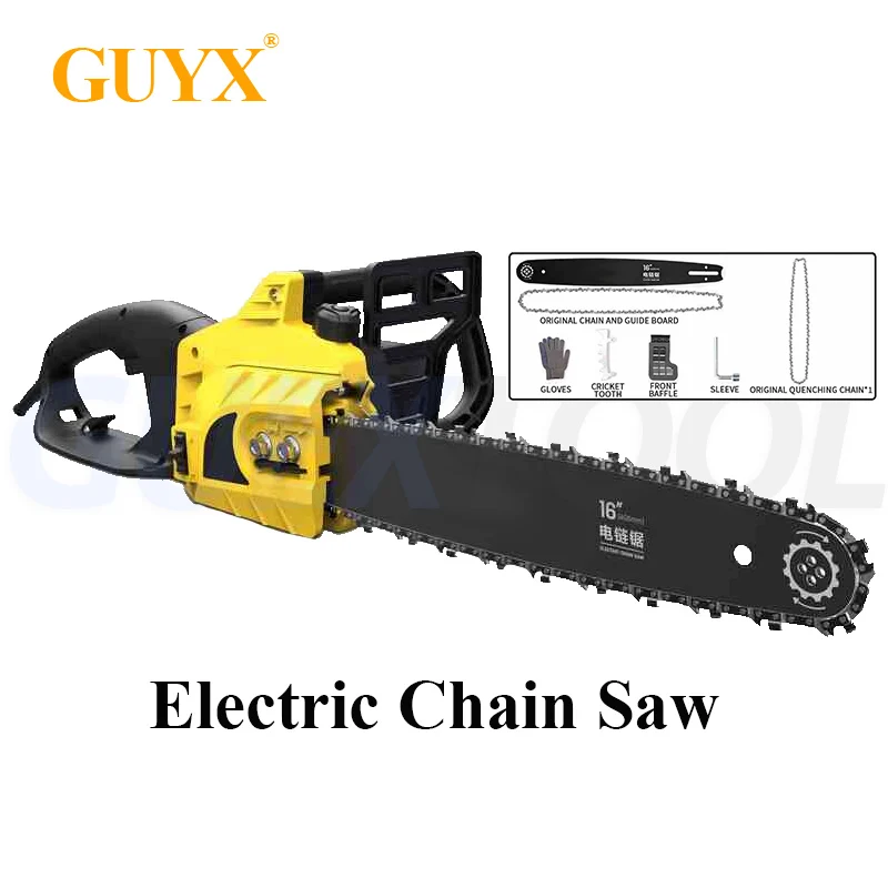 

1700W Electric Chainsaw Household Logging Saw Wood Cutting Machine For Garden Trimming High Power Handheld Chain Saw Gasoline