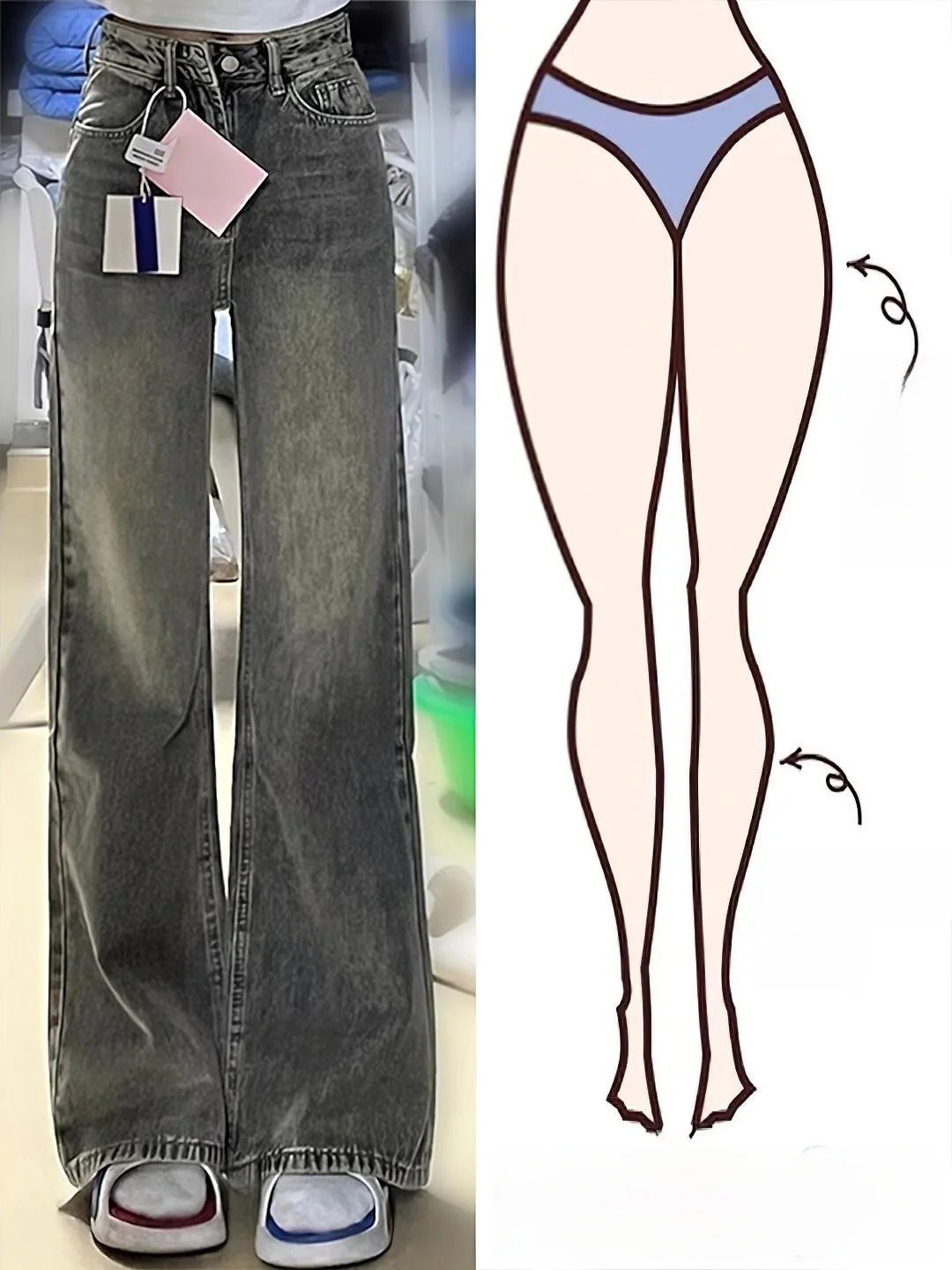 

Американские ретро-джинсы прямого кроя для женщин, весна-осень, новинка, большие размеры, с высокой талией, скрывающие бедра, свободные, облегающие, широкие, длинные брюки