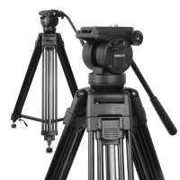 KINGJOY 155cm/181cm Aluminum Tripod With 360° Head Max Load 10kg For Professional / DSLR Camera Phone LED Light Flash