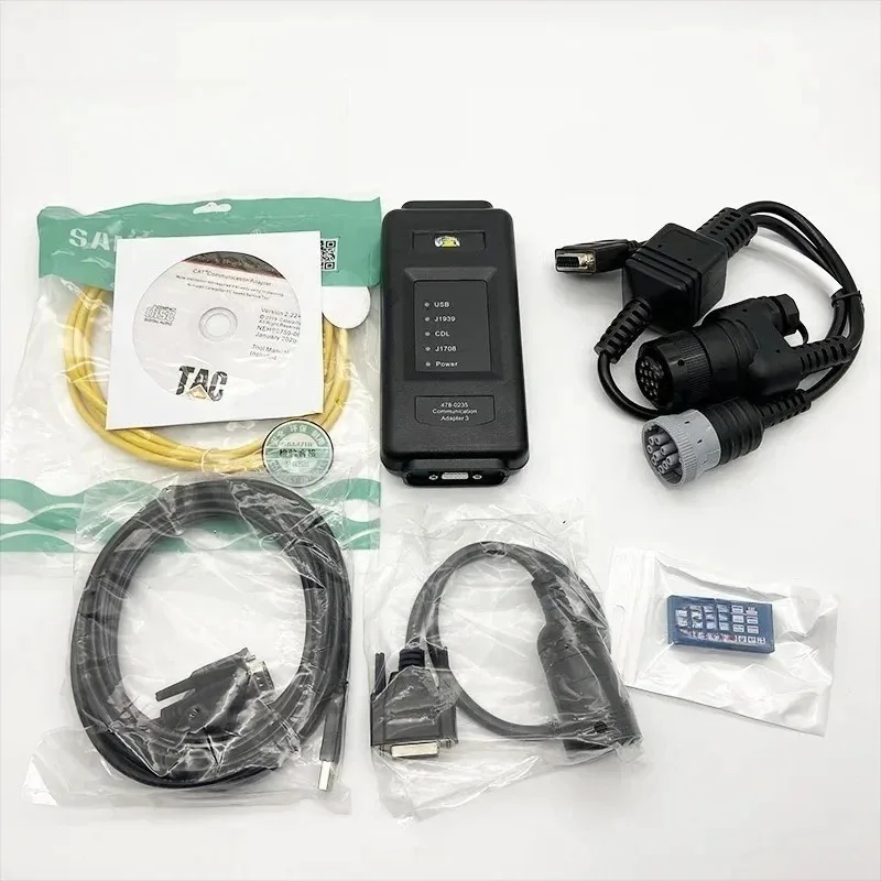 Heavy Equipment Diagnostic Tool 478-0235 ET4 Communication Adapter Group with 317-7485 Cable 9 Pin +14 for Efficient