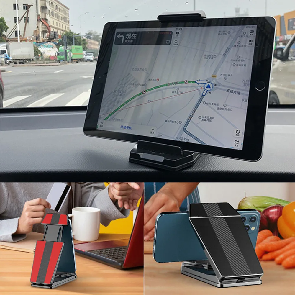 Uniwersalny uchwyt na tablet z deską rozdzielczą 4-10 cali Stojak na telefon komórkowy Antypoślizgowy uchwyt GPS do Samsung Xiaomi Uchwyt samochodowy Uchwyt — zdjęcie 6