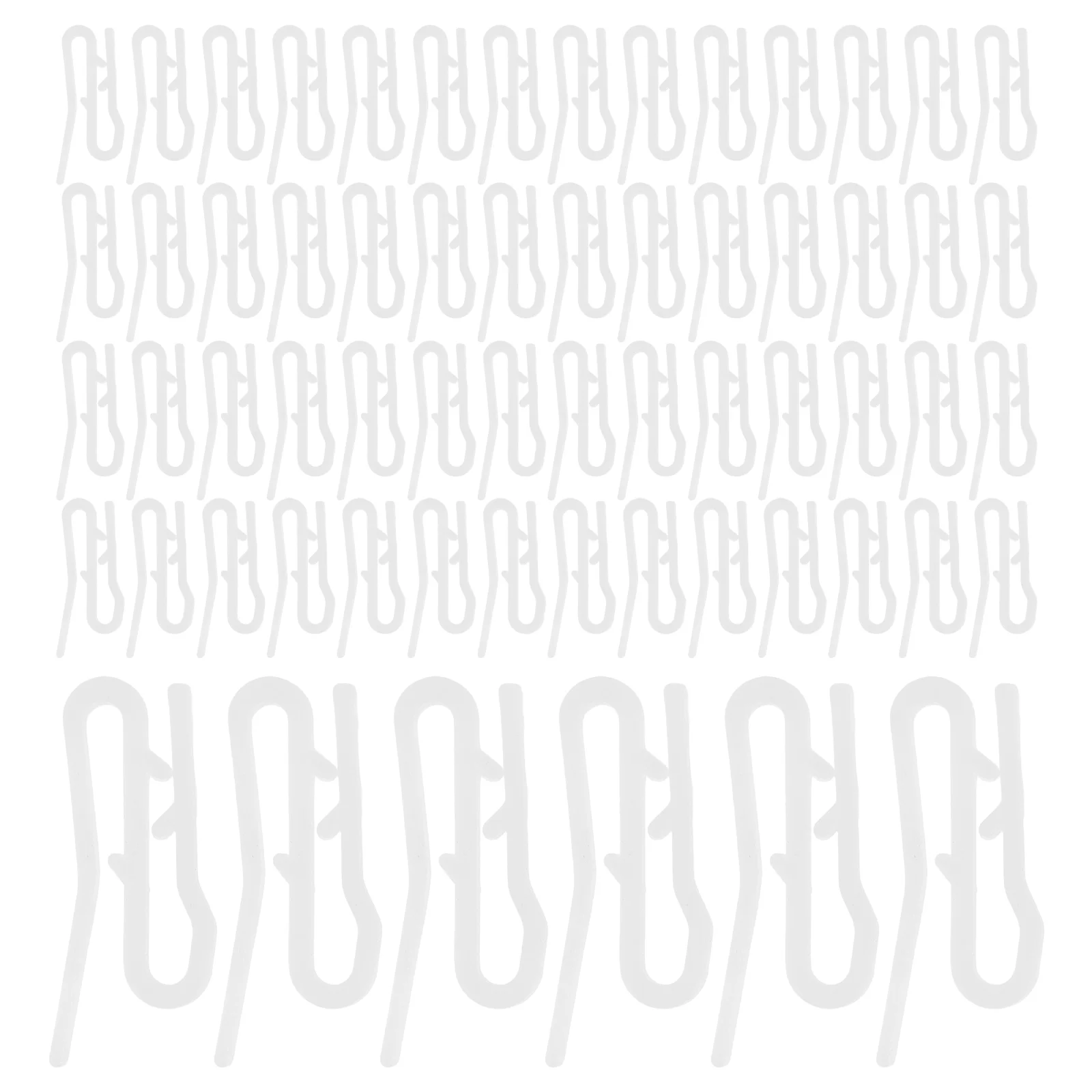 

100pcs Curtain Plastic Pin On Drapery Hooks For Shower Curtain Durable Sturdy Easy Installation Sway Prevention Garage