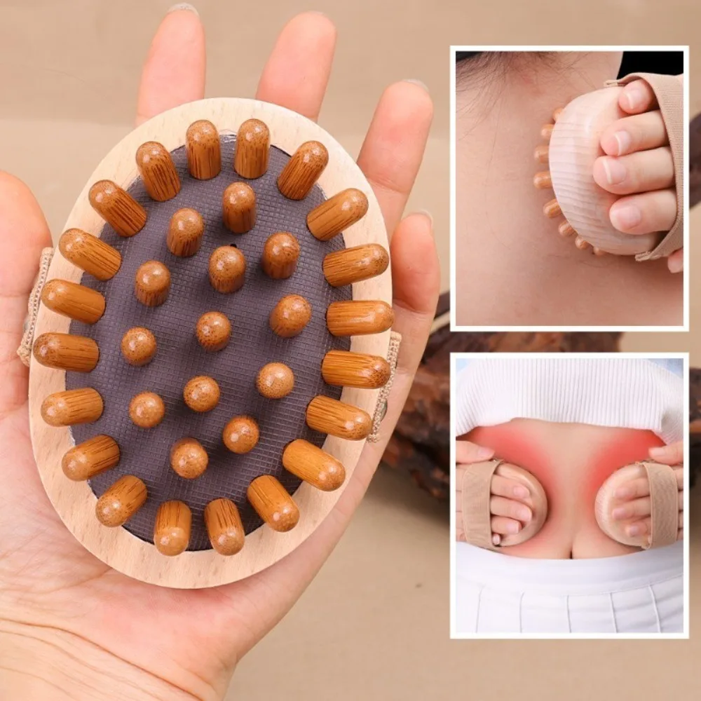 Home Accessories Wooden Massage Comb Acupoint Portable Meridian Brush Head Air Bag Head Care Massager