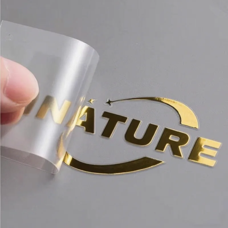 100 шт. пользовательские 3D кристально прозрачные наклейки-многоцветный логотип из фольги/имя для свадьбы, брендинг (золото/серебро/черный) водонепроницаемый