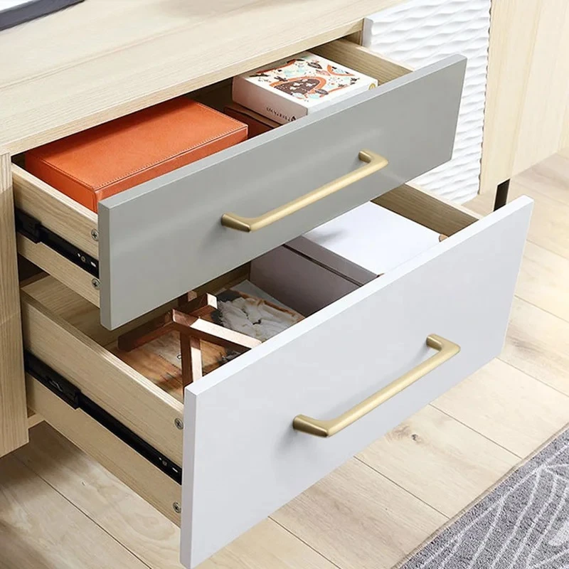 الحديثة الحد الأدنى تسحب خزانة تسريحات النحاس الذهب مقابض باب الخزانة خزانة مقابض أدراج أثاث المطبخ الأجهزة #5