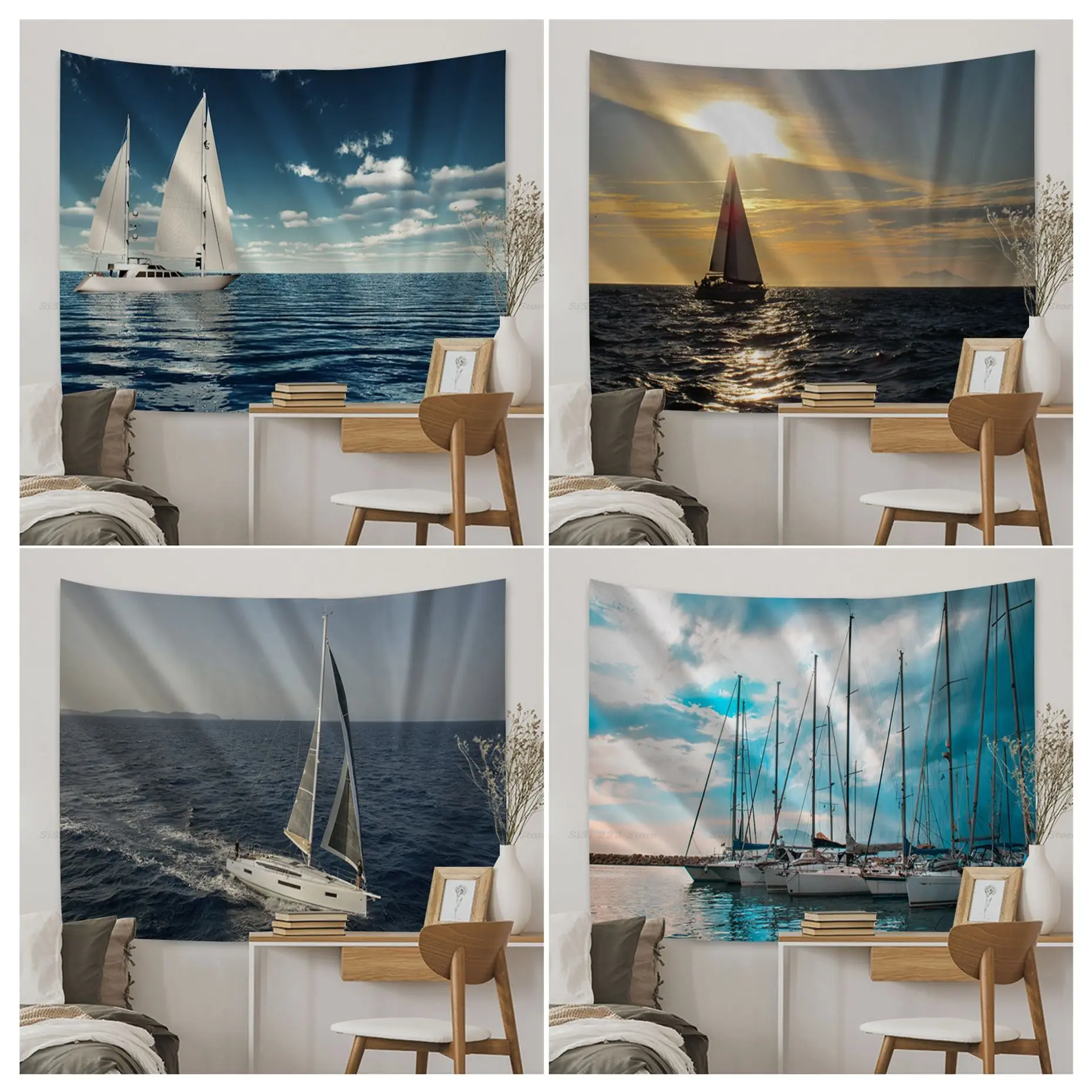 

Sailboat Cool Tapestry Hanging Bohemian Tapestry Bohemian Wall Tapestries Mandala Cheap Hippie Wall Hanging